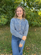 Load image into Gallery viewer, Cropped Mineral Washed Cable Knit Sweater