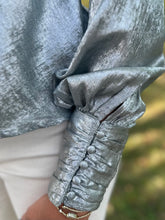 Load image into Gallery viewer, Metallic Cowl Neck Blouse