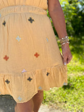 Load image into Gallery viewer, Custard Embroidery Gauze Dress