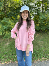 Load image into Gallery viewer, Acid Wash Hi-Low Hem Pullover