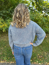Load image into Gallery viewer, Cropped Mineral Washed Cable Knit Sweater