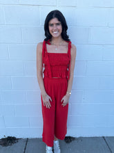 Load image into Gallery viewer, Soft Linen Smocked Tie Straps Tank