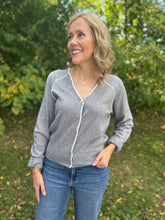 Load image into Gallery viewer, Stitch Detail Button Down Cardigan