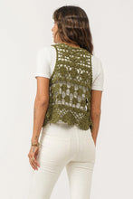 Load image into Gallery viewer, Aurelia Crochet Halter Tank - Sea Kelp