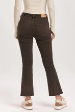 Load image into Gallery viewer, Jeanne High Rise Cropped Flare Jeans - Ground Coffee