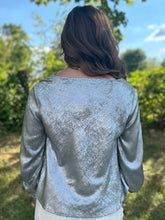 Load image into Gallery viewer, Metallic Cowl Neck Blouse