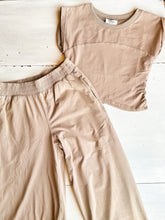 Load image into Gallery viewer, Mineral Wash Short Sleeve Wrap Top and Jogger Sweatpants Set