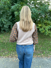 Load image into Gallery viewer, Camel Mixed Media Knit Top