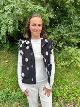 Load image into Gallery viewer, Polka Dot Quilted Ruffle Vest