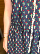 Load image into Gallery viewer, Navy Floral Print Dress