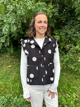 Load image into Gallery viewer, Polka Dot Quilted Ruffle Vest