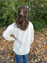 Load image into Gallery viewer, "Christmas Words" Long-Sleeve Crew-Neck Rounded- Bottom Hi-Lo