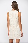 Load image into Gallery viewer, Ivory Floral Pattern Lace Shift Dress