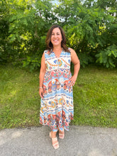 Load image into Gallery viewer, Border Print Midi Dress