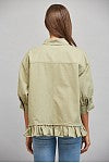 Load image into Gallery viewer, Front Button Down Ruffled Hem Jacket