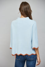 Load image into Gallery viewer, Scallop Edge Detailed Mock Neck Sweater