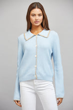 Load image into Gallery viewer, Whipstitching Edge Detail Button Up Cardigan
