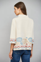 Load image into Gallery viewer, Floral & Geo Border Pattern Mock Neck