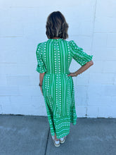 Load image into Gallery viewer, Riley Heritage Stitch Green Dress