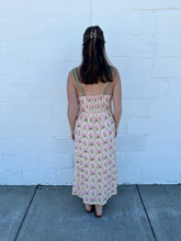 Load image into Gallery viewer, Cream Hydrangea Bloom Thin Strap Floral Pattern Dress