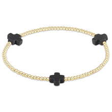 Load image into Gallery viewer, Signature Color Cross Gold Pattern 2mm Bead Bracelet