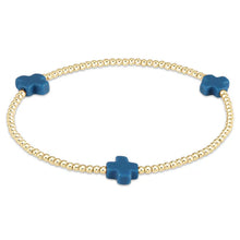 Load image into Gallery viewer, Signature Color Cross Gold Pattern 2mm Bead Bracelet