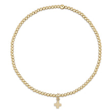 Load image into Gallery viewer, Classic Bead Cross Charm Bracelet - Gold