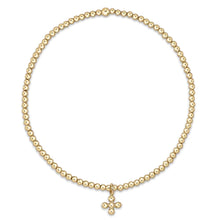 Load image into Gallery viewer, Classic Beaded Cross Charm Bracelet - Gold