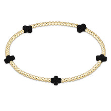 Load image into Gallery viewer, Signature Color Cross Gold Pattern 2mm Bead Bracelet - Small