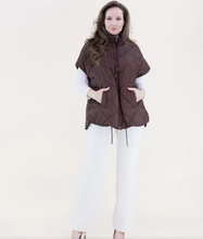 Load image into Gallery viewer, Boxy Funnel Neck Diamond Puffer Vest