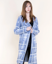 Load image into Gallery viewer, Tartan Plaid Notch Lapel Open Coatigan