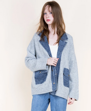 Load image into Gallery viewer, Soho Denim Trim Boyfriend Cardigan