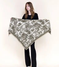 Load image into Gallery viewer, Countryside Tapestry Trangular Scarf