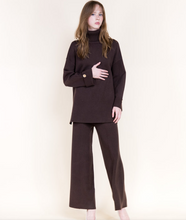 Load image into Gallery viewer, Casual Turtle Neck Long Sweater with Cuff Button Detail & Pants Set