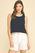 Load image into Gallery viewer, Crochet Trim Knit Tank