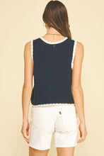 Load image into Gallery viewer, Crochet Trim Knit Tank