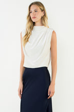 Load image into Gallery viewer, Sleeveless Velvet Drape Neck Top
