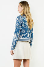Load image into Gallery viewer, Long Sleeve Paisley Print Knit Cardigan