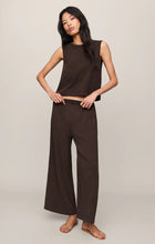 Load image into Gallery viewer, Sloane Jersey Muscle Tank & Scout Jersey Crop Flare Pant Set - Dark Chocolate