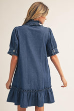 Load image into Gallery viewer, Ruffle Detail Lovely Denim Dress