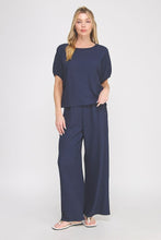 Load image into Gallery viewer, Textured Knit Top & Wide Leg Pants