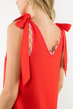 Load image into Gallery viewer, Tie Strap Scallop Trim Dress