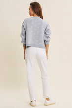 Load image into Gallery viewer, Bow Jacquard Balloon Sleeve Sweater