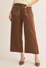 Load image into Gallery viewer, High Waist Wide Leg Stitch Pocket Detail Pants