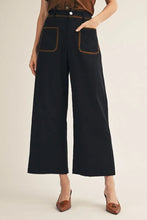 Load image into Gallery viewer, High Waist Wide Leg Stitch Pocket Detail Pants