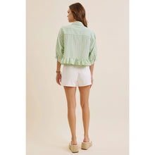 Load image into Gallery viewer, Clover Green Stripe Button Down Shirt