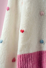 Load image into Gallery viewer, Embroidered Heart Colorblock Knit Sweater