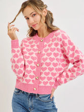 Load image into Gallery viewer, Sweet Heart Button Cardigan