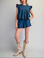Load image into Gallery viewer, Pintuck Pleated Peplum Top