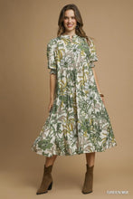 Load image into Gallery viewer, Autumn Floral Tiered Midi Dress